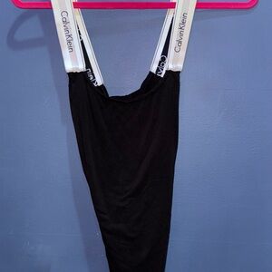 Calvin Klein White and Black Logo Strap